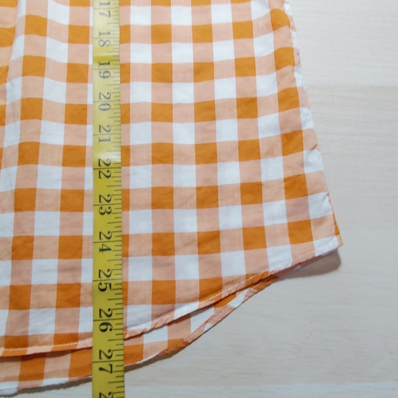 J.CREW white burnt orange plaid long sleeve button down shirt - Picture 4 of 10